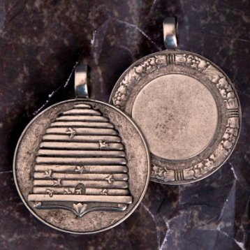Pewter Beehive Medallion $29.95; Keychain $35.90
