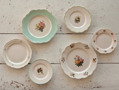 Ceramic Floral Plates Small $12.50; Large $19.95
