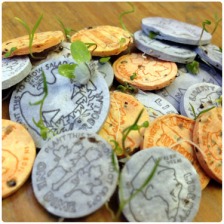 Seed Money $9. Plant these little coins they sprout into all sorts of herbs and wildflowers.